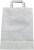 White Paper Flat Handle Bag - 10x5x13