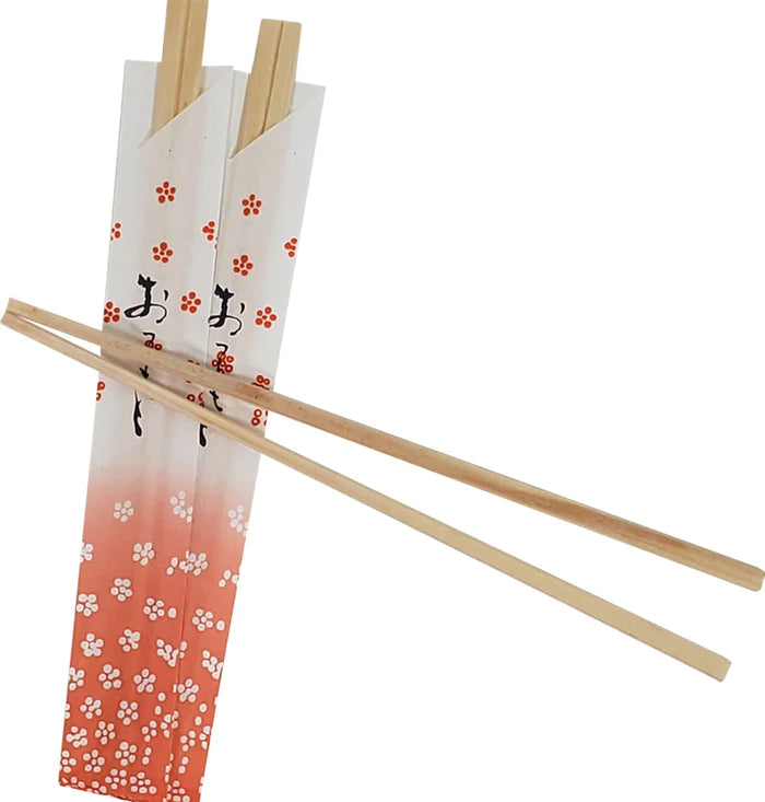 Wooden Twin Chopsticks - Ind. Wrapped