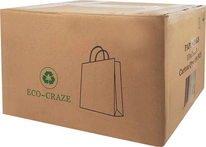 Kraft Paper Handle Bag - 13x7x17